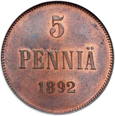 5 пенни 1892 – 5 пенни 1892 года