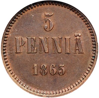 5 пенни 1865 – 5 пенни 1865 года