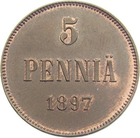 5 пенни 1897 – 5 пенни 1897 года