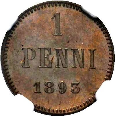1 пенни 1893 – 1 пенни 1893 года