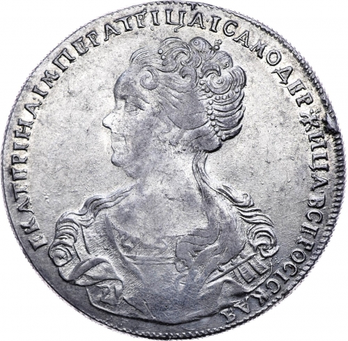 1 рубль 1726 – 1 рубль 1726 года СПБ. Штемпель л/с 1725 г.