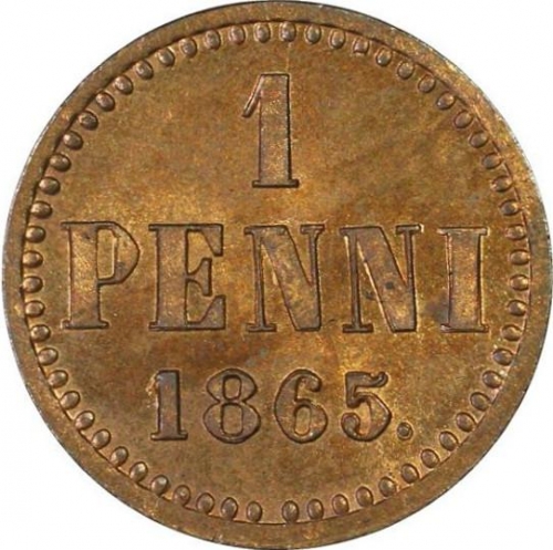 1 пенни 1865 – 1 пенни 1865 года