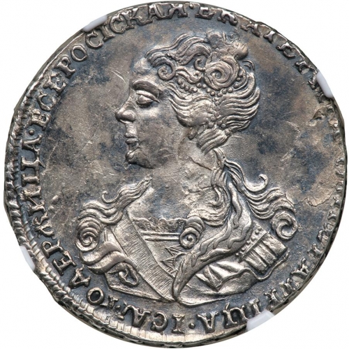 Полтина 1726 – Полтина 1726 года. Портрет влево