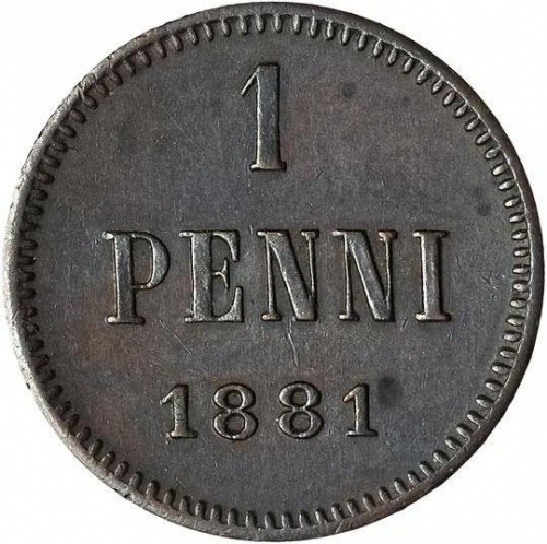 1 пенни 1881 – 1 пенни 1881 года