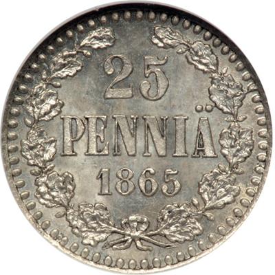 25 пенни 1865 – 25 пенни 1865 года S