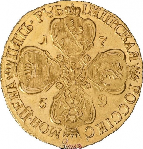 5 рублей 1759 – 5 рублей 1759 года СПБ-BS