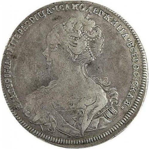 1 рубль 1725 – 1 рубль 1725 года СПБ. Екатерина I. СП Б под орлом. Крестики разделяют надпись
