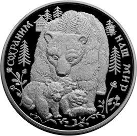 100 рублей 1995 – Бурый медведь