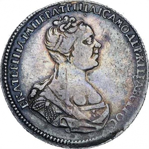 Полтина 1726 – Полтина 1726 года СПБ. Портрет вправо
